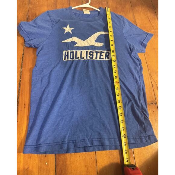 Hollister Y2K California Logo T Shirt Blue, Mens SZ Medium - Picture 4 of 5